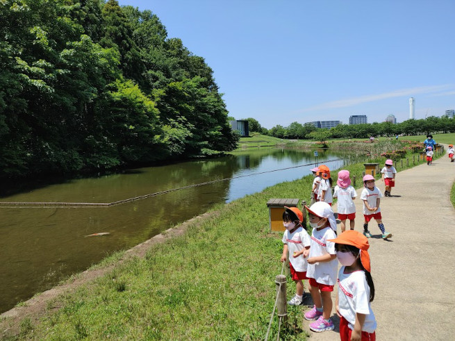 池の鯉は見つけられたかな？