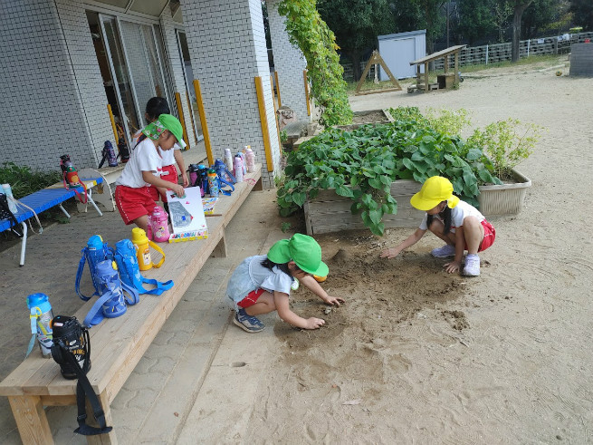 スケッチ、砂遊び…