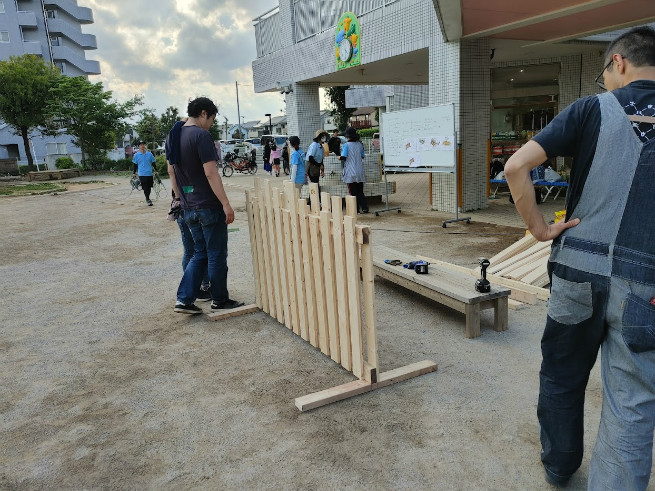 泥場の衝立目隠し