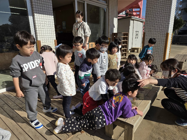 年少組生き物観察