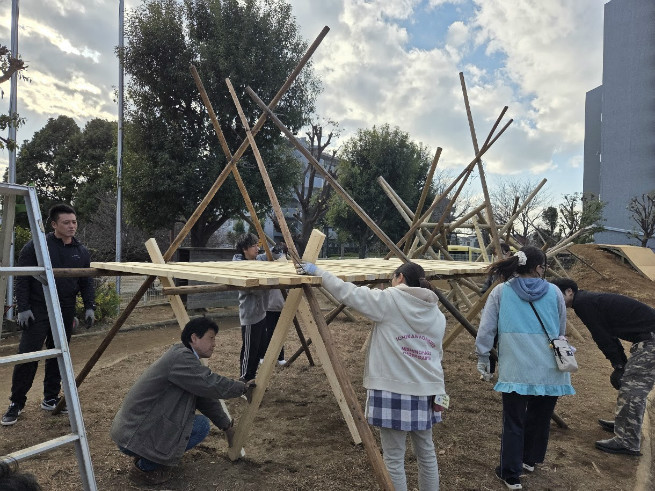 八掛け支柱をどう置くか？