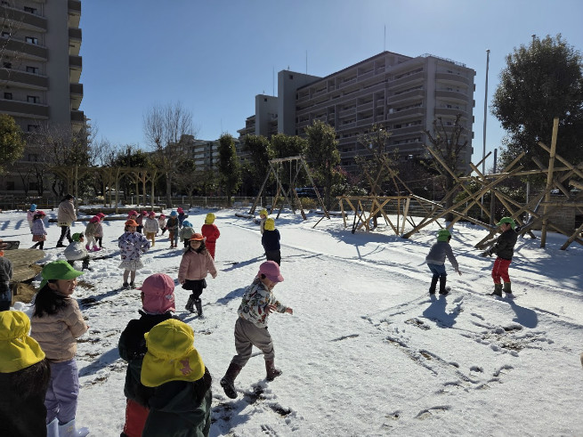 やった雪であそぼう